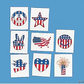 Temporary Patriotic Tattoos