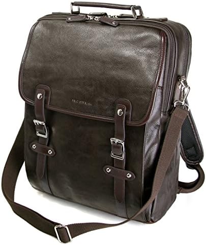 Three Way Backpack Brown Faux Leather