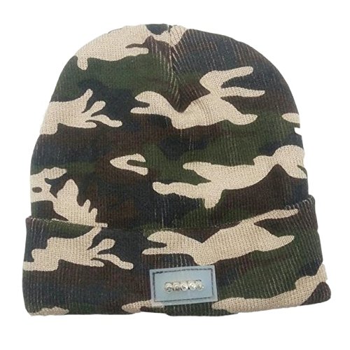 Spector™Unisex 5 LED Knitted Flashlight Beanie Hat/cap for Hunting, Camping, Grilling, Auto Repair, Jogging, Walking, or Handyman Working - One Size Fits Most (Camo)