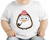 Hipster penguin オーガニックベビーTシャツ 12 - 18 Months