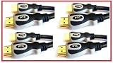 PTC Premium Gold Series HDMI 1.3 Certified Dual Tone Cable -6ft 4 packs