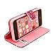 iphone 5C Case, Keep Calm and Sparkle Princess Credit ID Card Slot Holder Wallet Flip Phone Case With Stand --Retail Package W Screen Protector