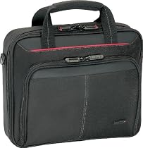 Targus Classic Clamshell Case for 15.6 Inch Laptops CN31US (Black with Red)