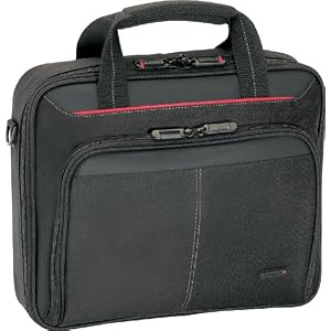 Targus Classic Clamshell Case for 15.6 Inch Laptops CN31US (Black with Red)