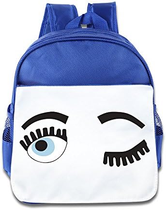 NATY Blink Eye Funny Cartoon Unisex School Backpacks With RoyalBlue For Youth