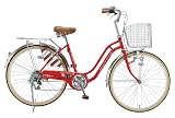 voldy・collection(ボルディ・コレクション) 26インチシマノ6段変速ファッションサイクル[ダイナモライト/リング錠標準装備] レッド VO-SLL266 ファッションリング