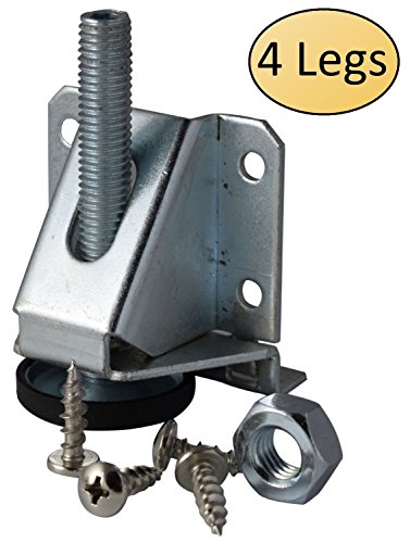 BCTC-Heavy Duty Leveler Legs with Adjustment Nuts - Up to 2000 Lb. Capacity per Leg - Adjusts from 0" to 2-1/2" (4 pack)