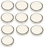 HQRP 10 Pack Lithium Coin Battery compatible with Omron Pedometers HJ-150 HJ-151 HJ-112 HJ-113 HJ-203BL HJ-203PK plus Coaster