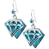 51U6uCrk85L. SL160  Dazzling Aqua Crystal Diamond Earrings
