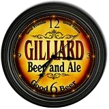 GILLIARD 'S Beer and Ale Cascading Pub Wall Clock