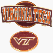 Virginia Tech Hokies Hat Clip Golf Ball Marker