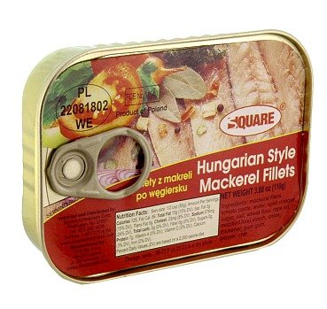 Square Hungarian Style Mackerel Fillets ( 3.88 oz 110g ) by Square
