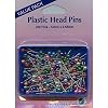 Hemline Coloured Plastic Headed Pins, 34mm, Value Pk of 200