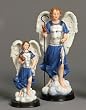 Luciana Collection - Statue - Saint Raphael - Poly Resin Statues on Dark Base - 8in.