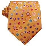 MICROFIBER X-LONG TIE, HANKY, AND CUFFLINK SET, ORANGE