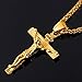 U7 Jewelry Men's Stainless Steel Jesus Christ Cross Crucifix Pendant Necklace
