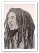 Bob Marley by Jim SHAKA Robinson 22x28 Art Print Poster