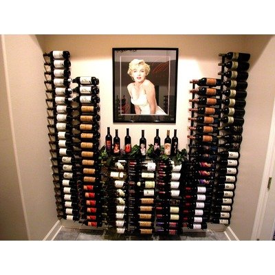 Image of WS3 Series 18 Bottle Wall Mounted Wine Rack Finish: Black