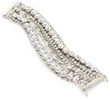 51U76JASDuL. SL160  ABS By Allen Schwartz Clear RhineStone and Chanel Crystal Tone Bracelet