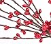 Factory Direct Craft Group of 12 Hand Wrapped Petite Pip Berry Sprays for Home Decor, Primitive Accenting and Creating (Red)