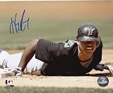 Hanley Ram�rez Autographed/Signed 8x10 Finishing Slide Photo