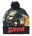 AMC The Walking Dead Sublimated Survive Text Cuff Pom Beanie Black