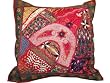 Hot Pink Beaded Zardozi Vintage Sari Decorative Red Floor Pillow Cushion Covers