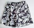 Big and Tall Mens Swim Trunks with Adjustable Elastic Drawstring Waist and Board Short Style Front, 2 Inseam Slit Pockets and Side Cargo Pocket. Mesh Lined. Black Leaves Leaves in Sizes XL - 4XL