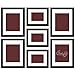 Craig Frames 1WB3BK Picture Frame 7-Piece Wall Set, Black Frames, White Display Mats