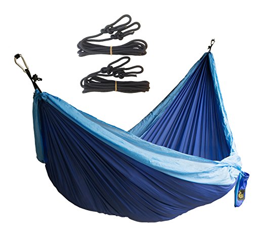 Camping Double Hammock. SWISS Design. Portable for Travel, Yard, Beach