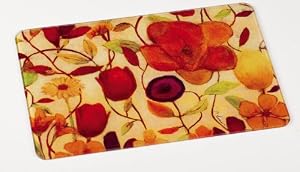 Large Glass Cutting Board, Floral Spice