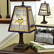 14" Art-Glass Table Lamp-Vikings