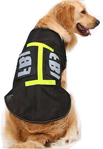 Petmuch Black Neon Dog Life Jacket Mesh Fabric Pet Clothes, Medium Black