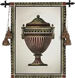 Review ArtExpression  / Empire Urn II - Artist: Unknown - Fabric Size: 38.00 by 27.00 inches Wall Tapestry with hanging rods and tassels included