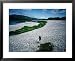 A Lone Hiker On A Raised Beach On The Isle Of Jura In The Hebrides - Highland, Scotland Framed Art Poster Print by Cornwallis Graeme, 31x25