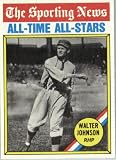 1976 Topps #349 Walter Johnson Washington Senators Baseball Card In a Protective Screwdown Display Case