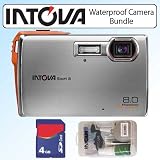 Intova Sport 8 8MP 3X 30ft Waterproof Shockproof Digital Camera -SP8 Bundle