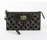 Coach 44422 Poppy Op Art Signature Zip Wallet Wristlet Clutch Brown Reviewed