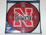 NEBRASKA CORNHUSKERS 12 Team Colors & Logo Round WALL CLOCK