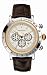 Nautica A20072G Gents swiss chronograph movement, dark brown leather strap, silver dial, rose gold accents