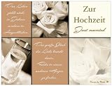 Produkt-Bild: Hochzeitskarte Hochzeit Just married Spr&uuml;chekarte Spr&uuml;che Gru&szlig;karte Gl&uuml;ckwunschkarte Karte Geschenk Geldkarte Gutschein Einladungskarte Einladung Postkarte mit wei&szlig;em Umschlag 139mm x 107 mm Text: Das Leben z&auml;hlt nicht in Jahren sondern in Augenblicken. / Das gr&ouml;&szlig;te Gl&uuml;ck der Liebe besteht darin, Ruhe in einem anderem Herzen zu finden" (weitere Karten und Artikel finden Sie unter "Wenke M." - einfach anklicken - oder suchen Sie nach Gl&uuml;ckwunschkarte in "Alle Kategorien")
