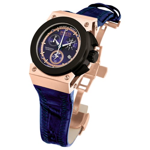 Invicta Men's 5551 Akula Collection Black Ion-Plated and Rose Gold-Tone Chronograph Watch