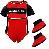 Nike Wisconsin Badgers Infant Bib & Booties Set