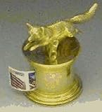 Mayer Mill Brass running fox stamp dispenser