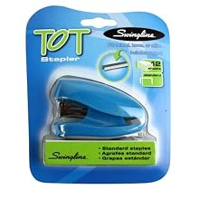 Swingline Tot Stapler with Built-in Staple Remover, Pre-packed with 1000 Swingline Standard Staples, Assorted Colors (S7079141)