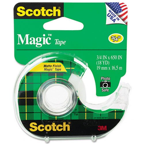 ScotchÂ® Magic Office Tape with Refillable Dispenser, 3/4 x 650, Clear