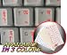 HINDI KEYBOARD STICKERS WITH RED LETTERING ON TRANSPARENT BACKGROUND