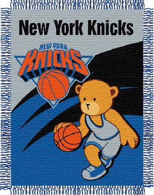 NBA New York Knicks 36-Inch-by-46-Inch Woven Jacquard Baby Throw