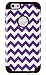 iPhone 6, DandyCase 2in1 Hybrid High Impact Hard Purple & White Chevron Pattern + Black Silicone Case Cover for Apple iPhone 6 (4.7