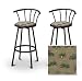 2 John Deere Tractor Fabric Black Swivel Barstools